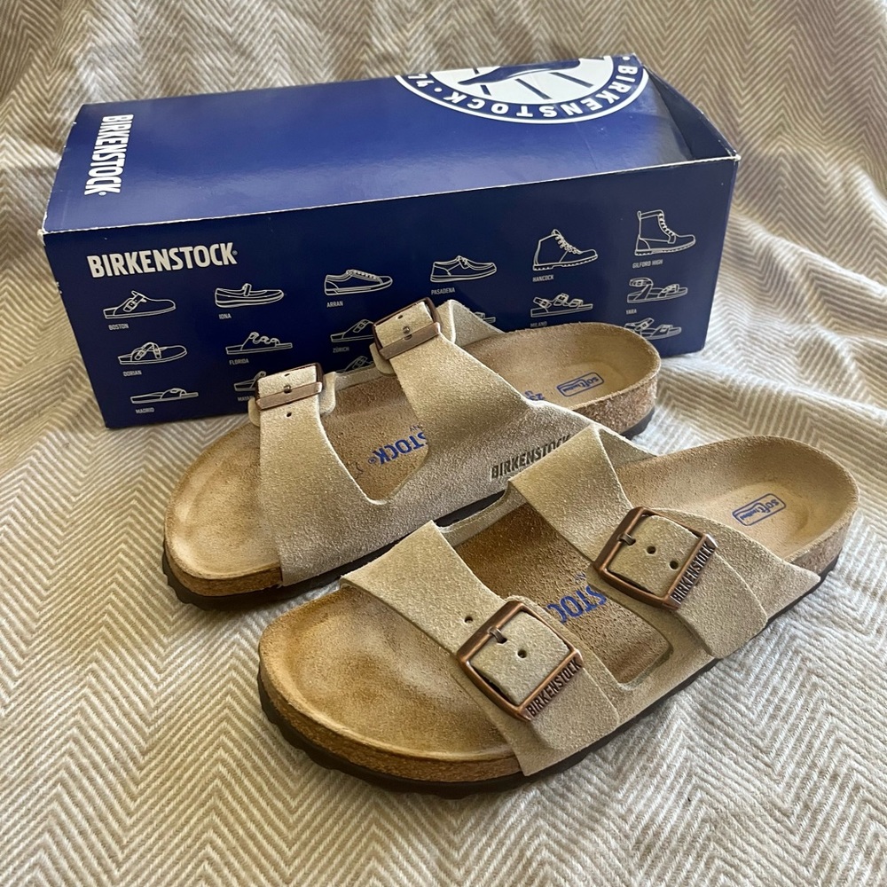 Birkenstock Arizona Sandal - Taupe Soft Footbed